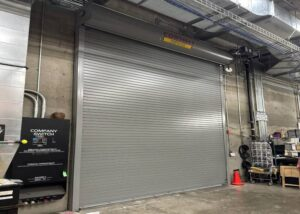 Commercial roll-up door installation